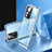Luxury Aluminum Metal Frame Mirror Cover Case 360 Degrees P03 for Xiaomi Mi 12T 5G Blue