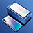 Luxury Aluminum Metal Frame Mirror Cover Case 360 Degrees T01 for Samsung Galaxy Note 10 5G Blue