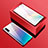 Luxury Aluminum Metal Frame Mirror Cover Case 360 Degrees T01 for Samsung Galaxy Note 10 5G Red