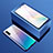 Luxury Aluminum Metal Frame Mirror Cover Case 360 Degrees T01 for Samsung Galaxy Note 10 Plus Blue