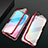 Luxury Aluminum Metal Frame Mirror Cover Case 360 Degrees T01 for Xiaomi Mi A3 Red