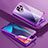 Luxury Aluminum Metal Frame Mirror Cover Case 360 Degrees T01 for Xiaomi Redmi K30 Pro Zoom Purple