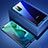 Luxury Aluminum Metal Frame Mirror Cover Case 360 Degrees T02 for Huawei Honor V30 5G Blue
