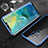 Luxury Aluminum Metal Frame Mirror Cover Case 360 Degrees T02 for Huawei Mate 20 X 5G Blue