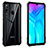 Luxury Aluminum Metal Frame Mirror Cover Case 360 Degrees T02 for Huawei P Smart+ Plus (2019) Black