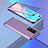 Luxury Aluminum Metal Frame Mirror Cover Case 360 Degrees T02 for Huawei P40 Pro+ Plus Purple