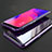 Luxury Aluminum Metal Frame Mirror Cover Case 360 Degrees T02 for Oppo Find X Purple