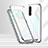 Luxury Aluminum Metal Frame Mirror Cover Case 360 Degrees T02 for Oppo Reno3 Pro