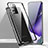 Luxury Aluminum Metal Frame Mirror Cover Case 360 Degrees T02 for Samsung Galaxy Note 20 5G Black