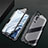 Luxury Aluminum Metal Frame Mirror Cover Case 360 Degrees T02 for Xiaomi Mi Note 10 Pro Black