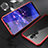 Luxury Aluminum Metal Frame Mirror Cover Case 360 Degrees T03 for Huawei Mate 20 Lite Red