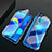 Luxury Aluminum Metal Frame Mirror Cover Case 360 Degrees T03 for Huawei Nova 6 5G Blue