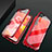 Luxury Aluminum Metal Frame Mirror Cover Case 360 Degrees T03 for Huawei Nova 6 5G Red