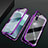 Luxury Aluminum Metal Frame Mirror Cover Case 360 Degrees T03 for Huawei Nova 6 Purple