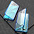 Luxury Aluminum Metal Frame Mirror Cover Case 360 Degrees T03 for Oppo K1 Blue