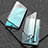 Luxury Aluminum Metal Frame Mirror Cover Case 360 Degrees T03 for Oppo R17 Neo Black