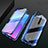 Luxury Aluminum Metal Frame Mirror Cover Case 360 Degrees T03 for Xiaomi Mi 9T Blue