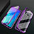 Luxury Aluminum Metal Frame Mirror Cover Case 360 Degrees T04 for Huawei Honor 10i Purple