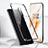 Luxury Aluminum Metal Frame Mirror Cover Case 360 Degrees T04 for OnePlus 8 Black