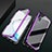 Luxury Aluminum Metal Frame Mirror Cover Case 360 Degrees T04 for Samsung Galaxy Note 10 5G Purple