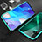 Luxury Aluminum Metal Frame Mirror Cover Case 360 Degrees T05 for Huawei Nova 5 Cyan