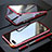 Luxury Aluminum Metal Frame Mirror Cover Case 360 Degrees T05 for Oppo K1 Red