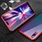 Luxury Aluminum Metal Frame Mirror Cover Case 360 Degrees T06 for Huawei P20 Red