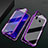 Luxury Aluminum Metal Frame Mirror Cover Case 360 Degrees T06 for Huawei P30 Lite XL Purple