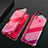 Luxury Aluminum Metal Frame Mirror Cover Case 360 Degrees T06 for Huawei P30 Lite XL Red