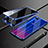 Luxury Aluminum Metal Frame Mirror Cover Case 360 Degrees T09 for Oppo R15X Blue