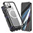 Luxury Aluminum Metal Frame Mirror Cover Case 360 Degrees with Mag-Safe Magnetic for Apple iPhone 15 Pro