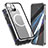 Luxury Aluminum Metal Frame Mirror Cover Case 360 Degrees with Mag-Safe Magnetic for Apple iPhone 15 Pro