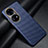 Luxury Carbon Fiber Twill Soft Case Cover for Huawei P50 Blue