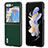 Luxury Leather Matte Finish and Plastic Back Cover Case AD2 for Samsung Galaxy Z Flip5 5G Green