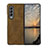 Luxury Leather Matte Finish and Plastic Back Cover Case B01 for Samsung Galaxy Z Fold3 5G