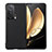 Luxury Leather Matte Finish and Plastic Back Cover Case B01H for Huawei Honor Magic V 5G Black