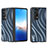 Luxury Leather Matte Finish and Plastic Back Cover Case B02H for Huawei Honor Magic Vs2 5G Blue