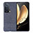 Luxury Leather Matte Finish and Plastic Back Cover Case B03H for Huawei Honor Magic V 5G Blue