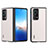 Luxury Leather Matte Finish and Plastic Back Cover Case B03H for Huawei Honor Magic Vs2 5G White