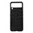 Luxury Leather Matte Finish and Plastic Back Cover Case B05 for Samsung Galaxy Z Flip3 5G Black