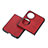 Luxury Leather Matte Finish and Plastic Back Cover Case B05H for Huawei P60 Pocket Red