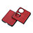 Luxury Leather Matte Finish and Plastic Back Cover Case B05H for Huawei Pocket S Red