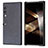 Luxury Leather Matte Finish and Plastic Back Cover Case B10H for Huawei Honor V Purse 5G Black