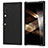 Luxury Leather Matte Finish and Plastic Back Cover Case B11H for Huawei Honor V Purse 5G Black