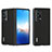 Luxury Leather Matte Finish and Plastic Back Cover Case B15H for Huawei Honor Magic Vs2 5G Black