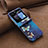 Luxury Leather Matte Finish and Plastic Back Cover Case BF2 for Samsung Galaxy Z Flip5 5G Blue