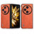 Luxury Leather Matte Finish and Plastic Back Cover Case BH1 for Oppo Find N3 5G Orange