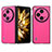 Luxury Leather Matte Finish and Plastic Back Cover Case BH12 for Oppo Find N3 5G Hot Pink