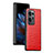 Luxury Leather Matte Finish and Plastic Back Cover Case BH15 for Oppo Find N2 5G Red