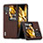 Luxury Leather Matte Finish and Plastic Back Cover Case BH16 for Oppo Find N3 Flip 5G Brown